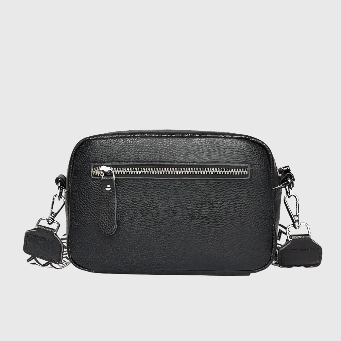 Women's Shoulder Bag with Adjustable Strap and Zipper Closure