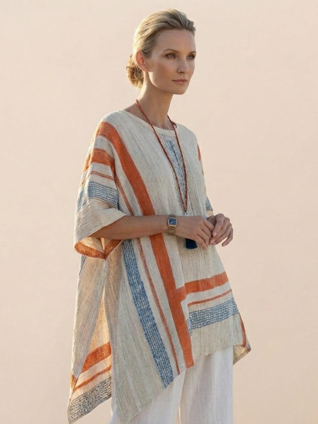 Wren | Striped Two-Piece Set with Wide-Leg Trousers and Tee