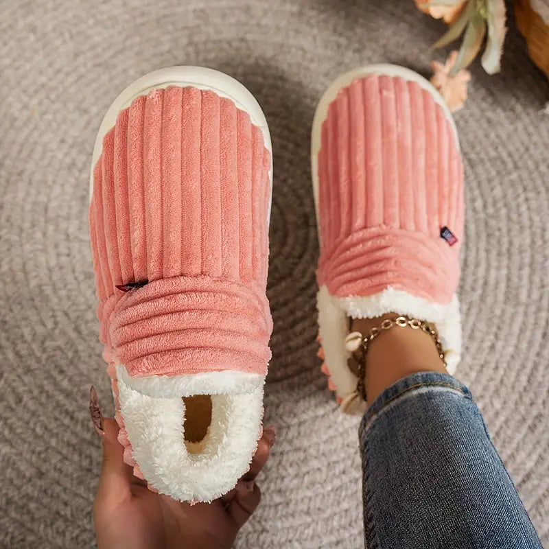 Thermal Solid Color Winter Slippers