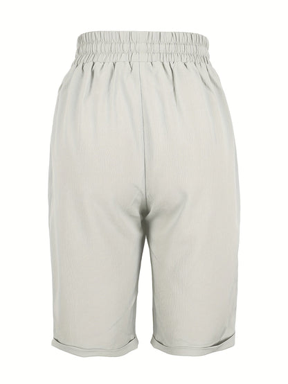 Avery | Capri Trousers with Relaxed Fit and Elastic Waist