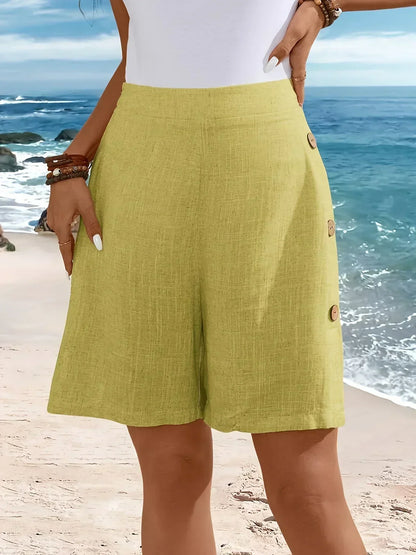 Emerson | Button-Up Shorts with Relaxed Fit and Adjustable Waist