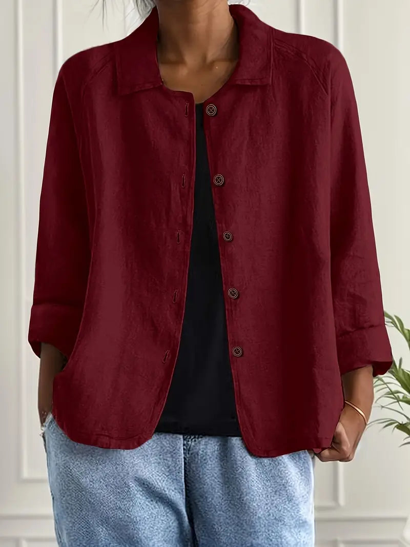 Women's Classic Top with Lightweight Fabric and Versatile Design