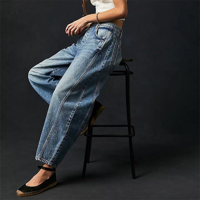 Tatum | Barrel Leg Jeans with High Waist and Relaxed Fit