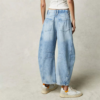 Tatum | Barrel Leg Jeans with High Waist and Relaxed Fit