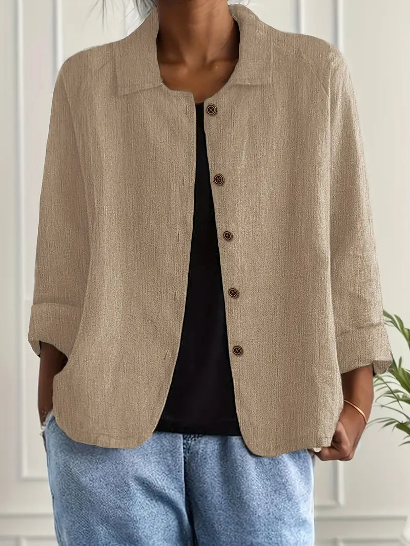 Women's Classic Top with Lightweight Fabric and Versatile Design