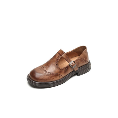 Women's Vegan Leather Mary Jane Sandal with Classic Design and Adjustable Strap