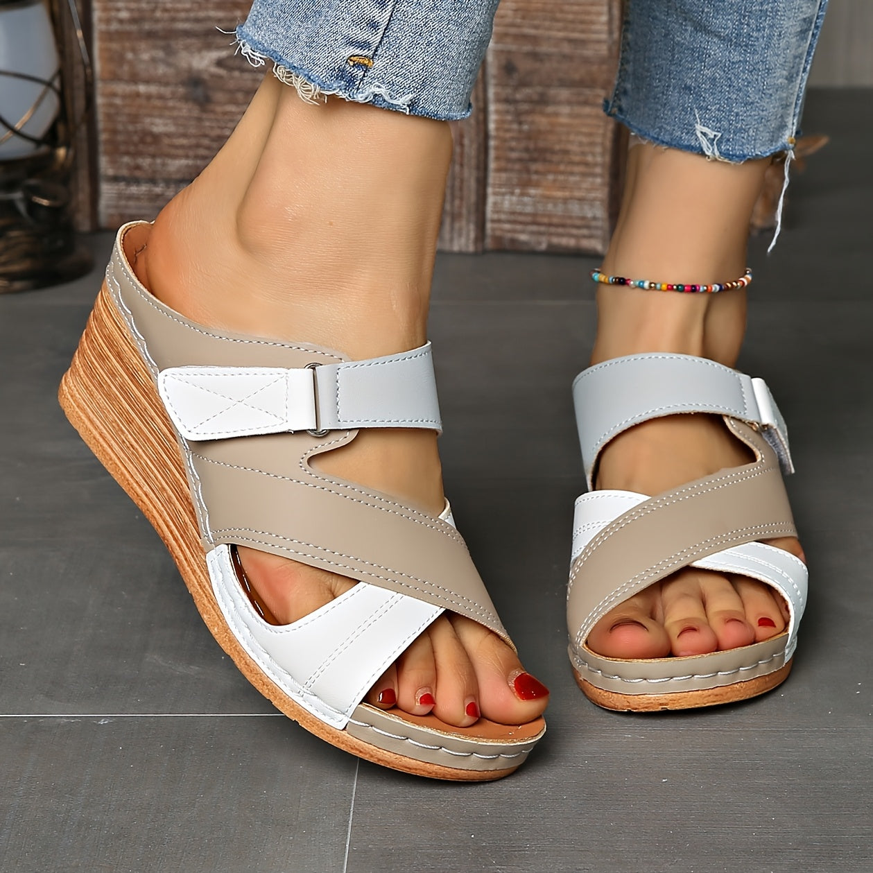 Women's Wedge Slides with Comfortable Fit and Supportive Design