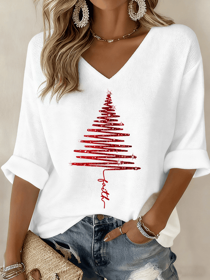 Women's Casual Blouse with Relaxed Fit and Short Sleeves