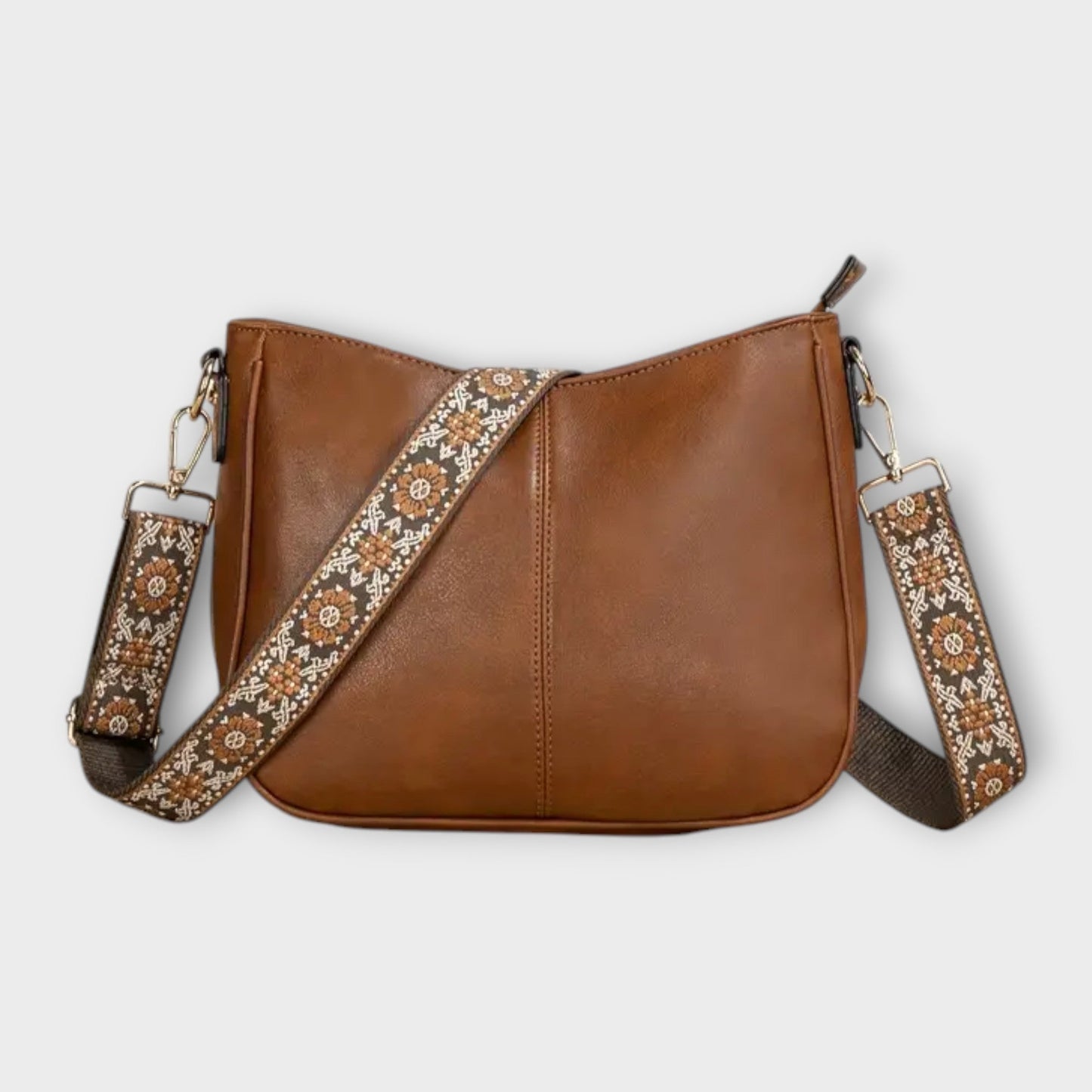 Women's Bohemian-Style Shoulder Bag with Adjustable Strap and Spacious Interior