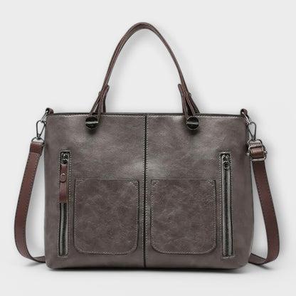 Women's Functional Handbag with Multiple Pockets and Adjustable Strap