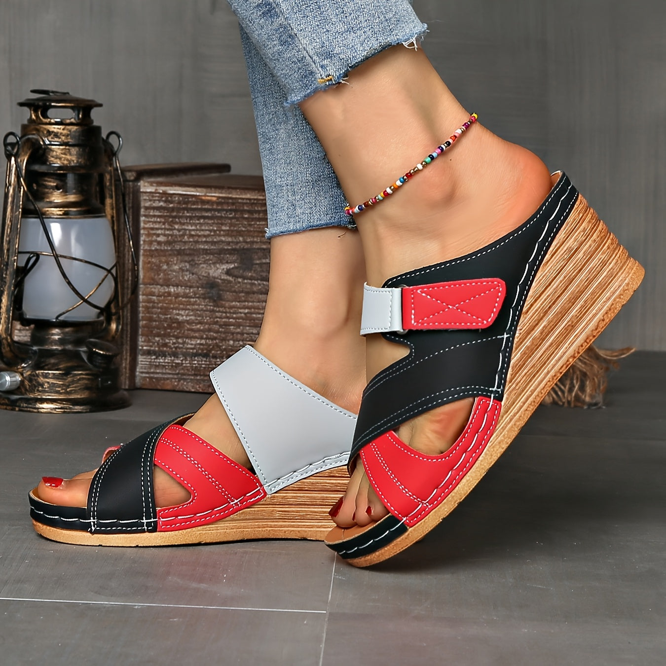 Women's Wedge Slides with Comfortable Fit and Supportive Design
