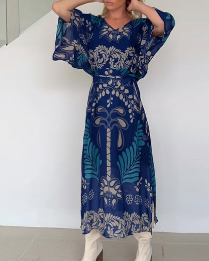 Liora | Breathable Cotton Blend Maxi Dress