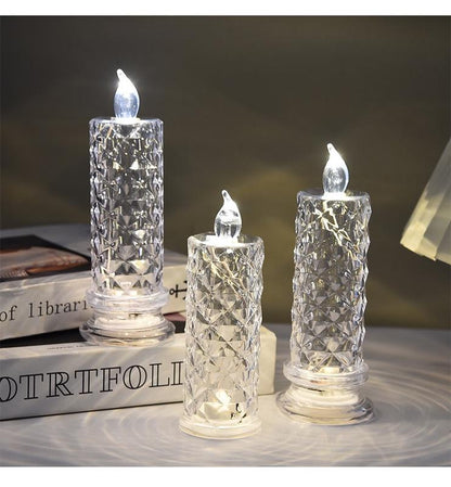 【LAST DAY SALE】LED Crystal Candle Lights ✨🕯️🔥 Buy 2 Get 1 Free, Ends Today!