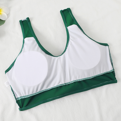 Women's High-Waisted Bikini with Adjustable Straps and Full Coverage