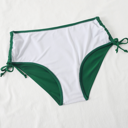 Women's High-Waisted Bikini with Adjustable Straps and Full Coverage