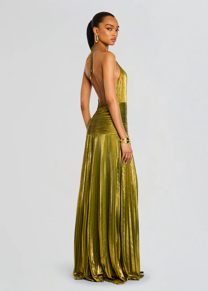 Women's Long Dress with Sensual Cut and Elegant Finish