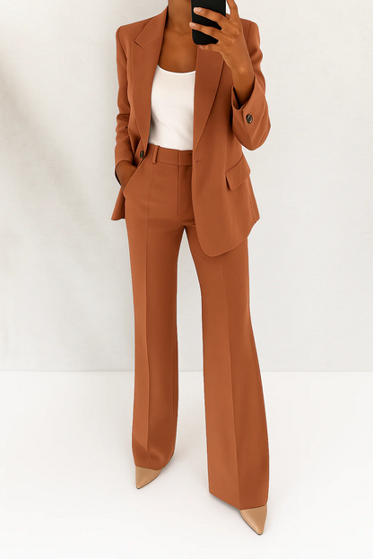 Effortless Tailored Silhouette Crepe Two Piece Suit For All Day Polished Comfort