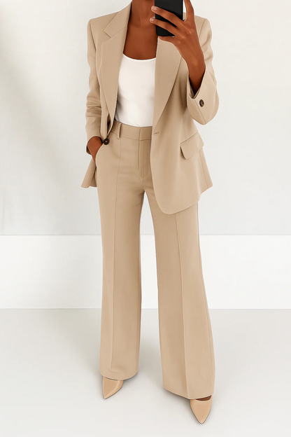 Effortless Tailored Silhouette Crepe Two Piece Suit For All Day Polished Comfort