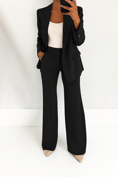 Effortless Tailored Silhouette Crepe Two Piece Suit For All Day Polished Comfort