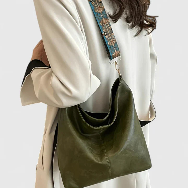Women's Shoulder Bag with Unique Design and Functional Features