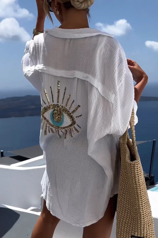 Women's Oversized Blouse with Relaxed Fit and Lightweight Fabric