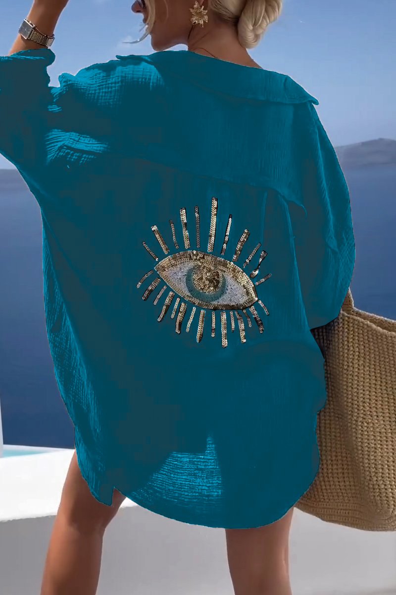Women's Oversized Blouse with Relaxed Fit and Lightweight Fabric