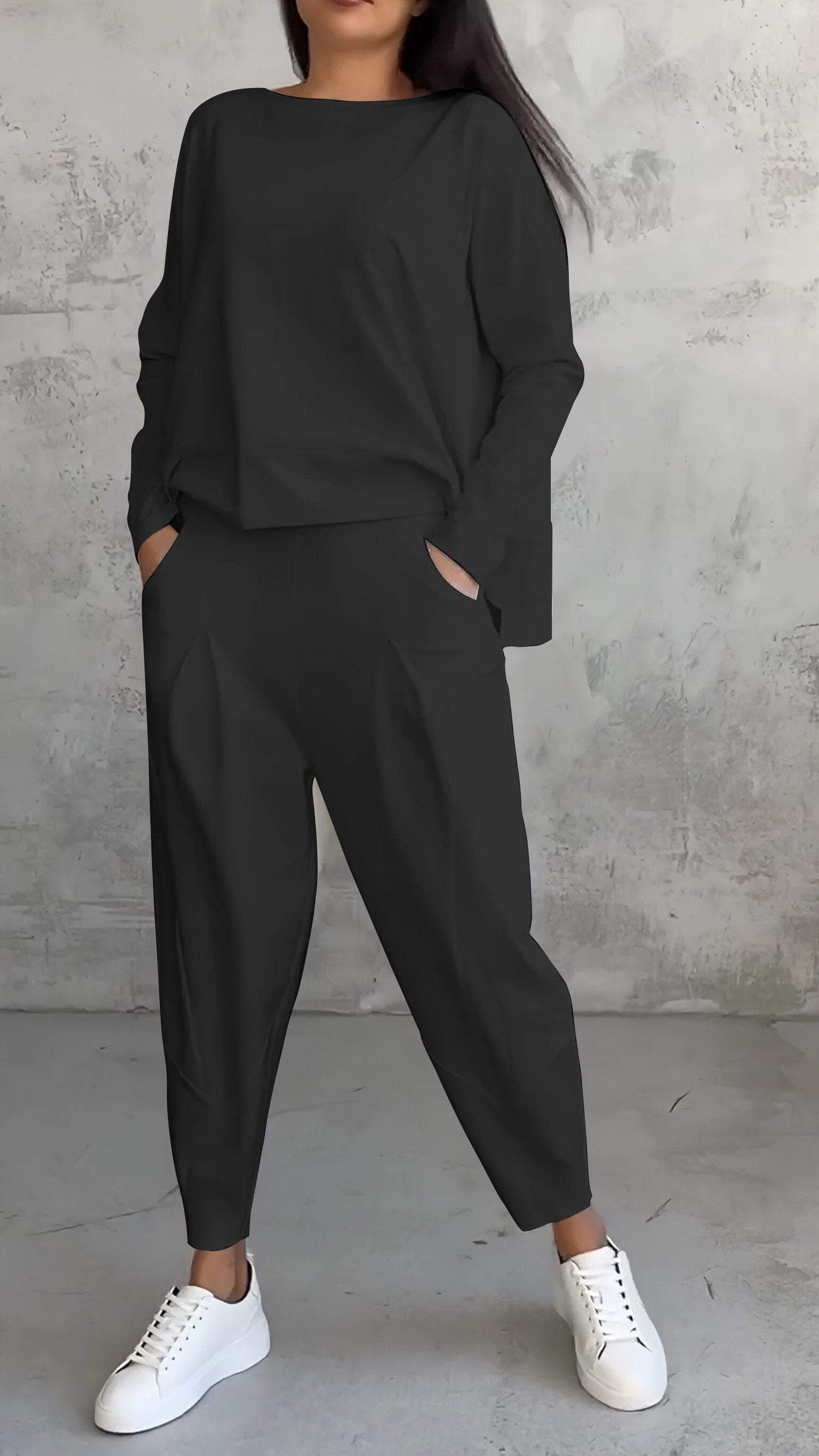 Rosalie | Lounge Set with Long Sleeve Top and Trousers