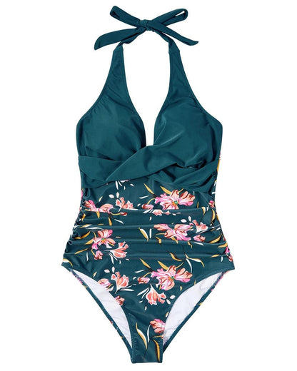 Women's One-Piece Swimsuit with Adjustable Straps and Full Coverage