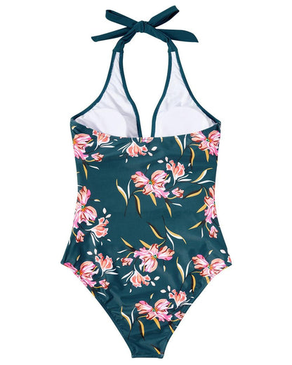Women's One-Piece Swimsuit with Adjustable Straps and Full Coverage