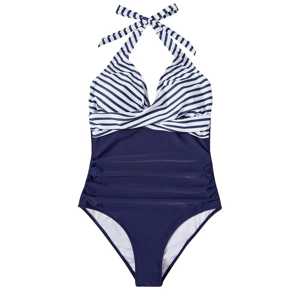 Women's One-Piece Swimsuit with Adjustable Straps and Full Coverage