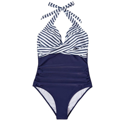 Women's One-Piece Swimsuit with Adjustable Straps and Full Coverage
