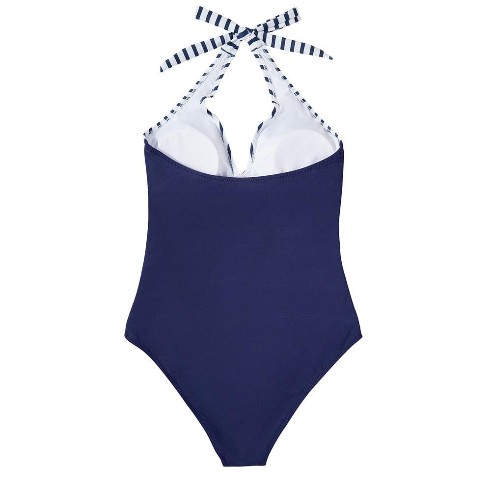 Women's One-Piece Swimsuit with Adjustable Straps and Full Coverage