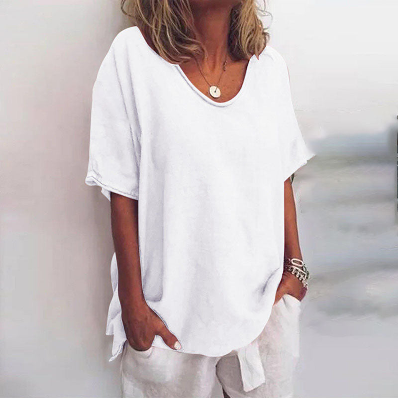 Women's Loose Blouse with Breathable Fabric and Relaxed Fit