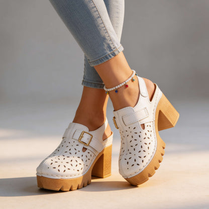 Adeline Platform Buckle Clogs