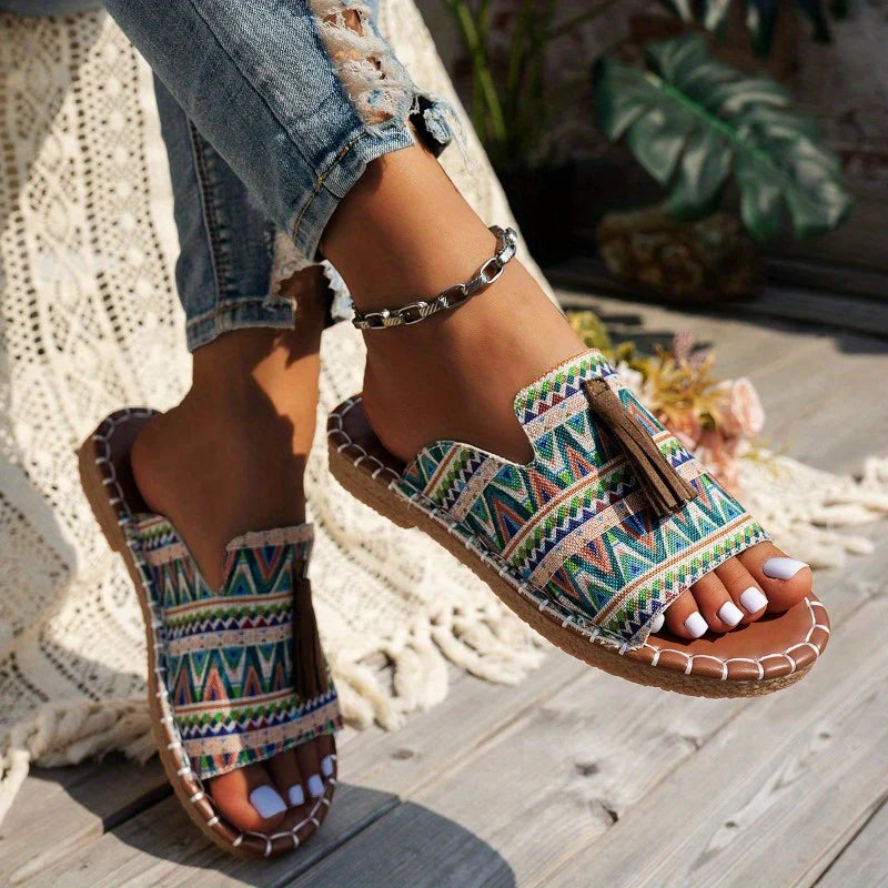 Boho Tassel Flats