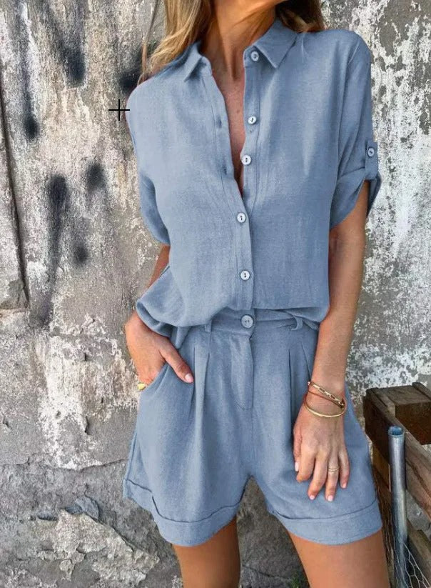 Vivienne | Summer Shorts and Top Set with Breathable Fabric