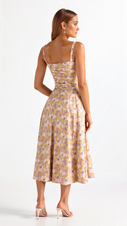 Elegant Waist Slimming Bustier Design Chiffon With Flattering A-Line Silhouette Wedding Dress