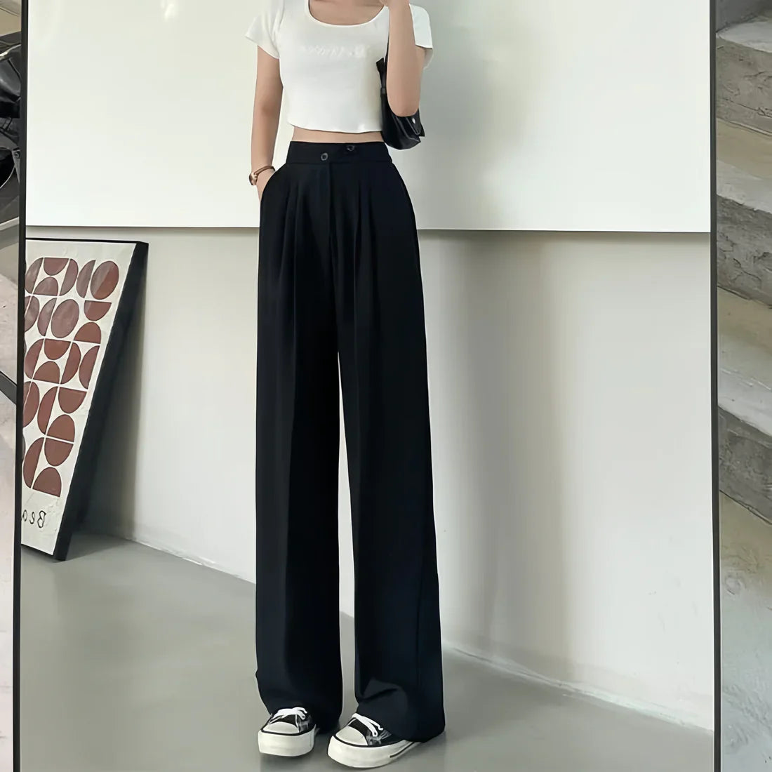 Chic Comfort Wide-Leg Trousers