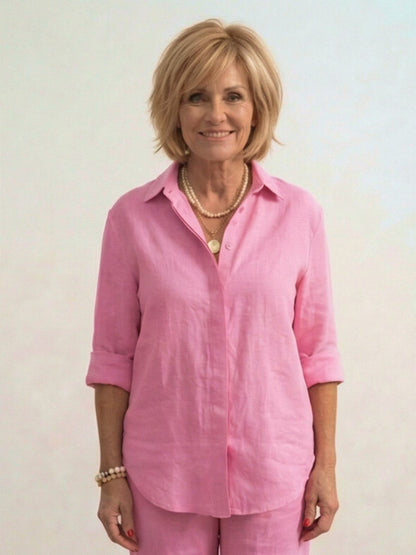 Charlotte | Button-Down Shirt with Wide-Leg Trousers Set