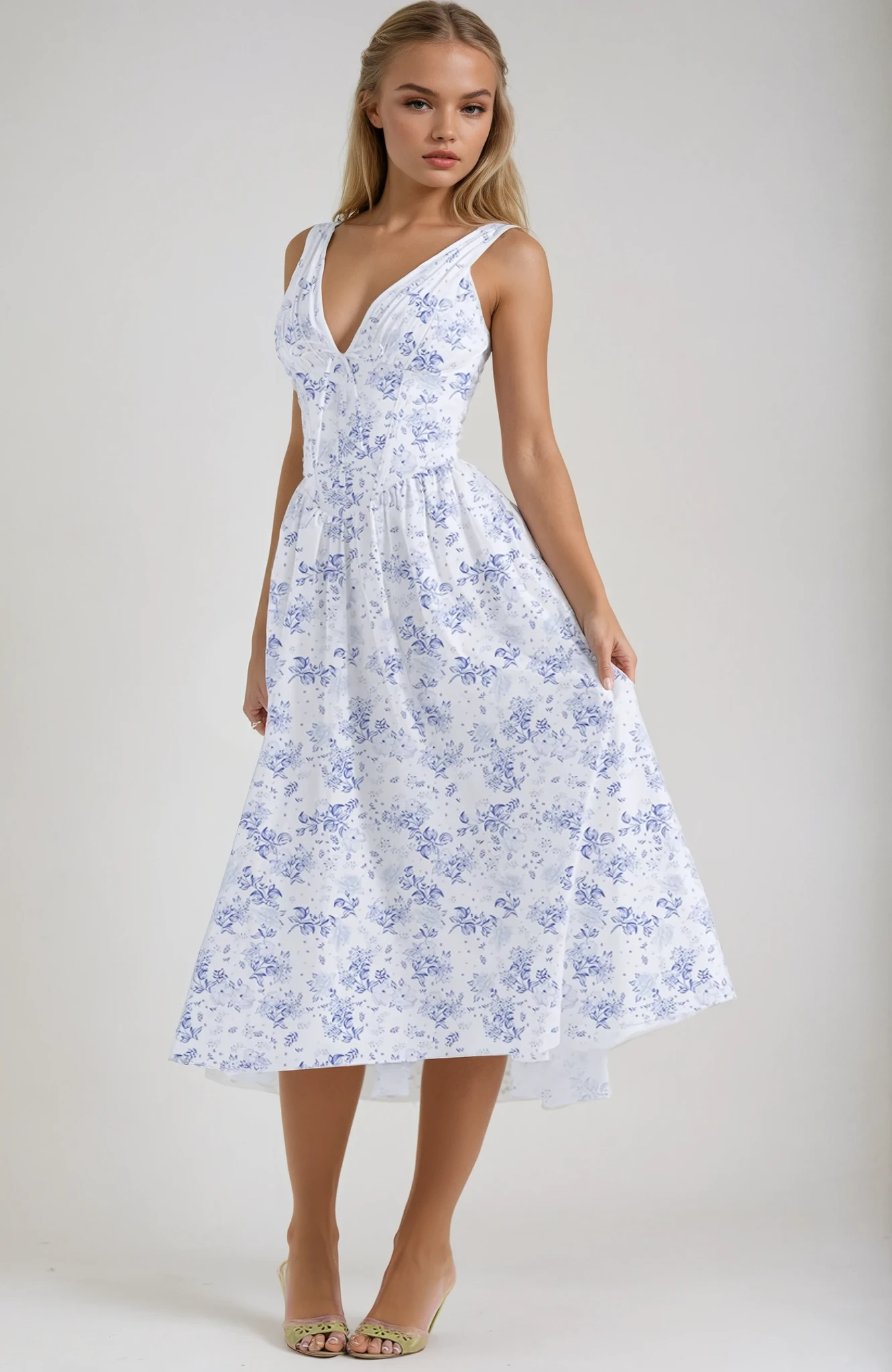 Elegant Linen Blend Dress for Women – Breathable Soft Structure Flowing Silhouette Design