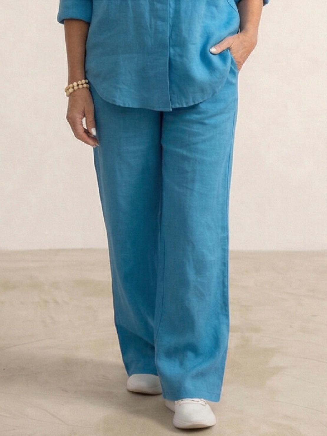 Charlotte | Button-Down Shirt with Wide-Leg Trousers Set