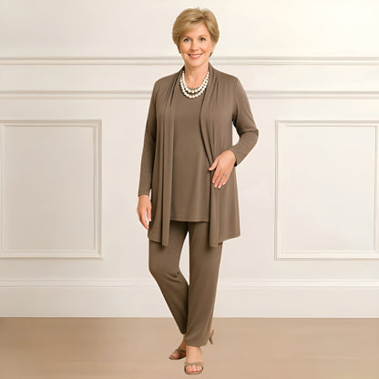 Piper | Cardigan and Trousers Set with Open Front