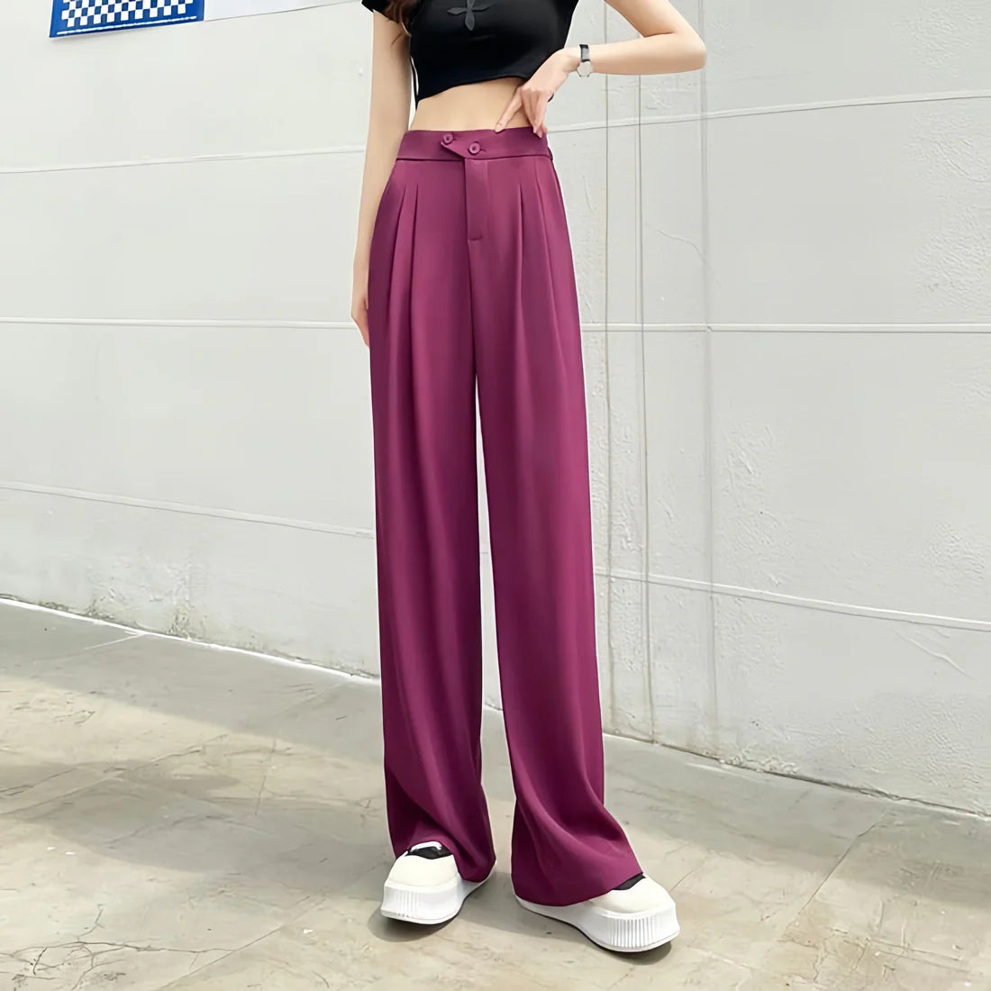 Chic Comfort Wide-Leg Trousers
