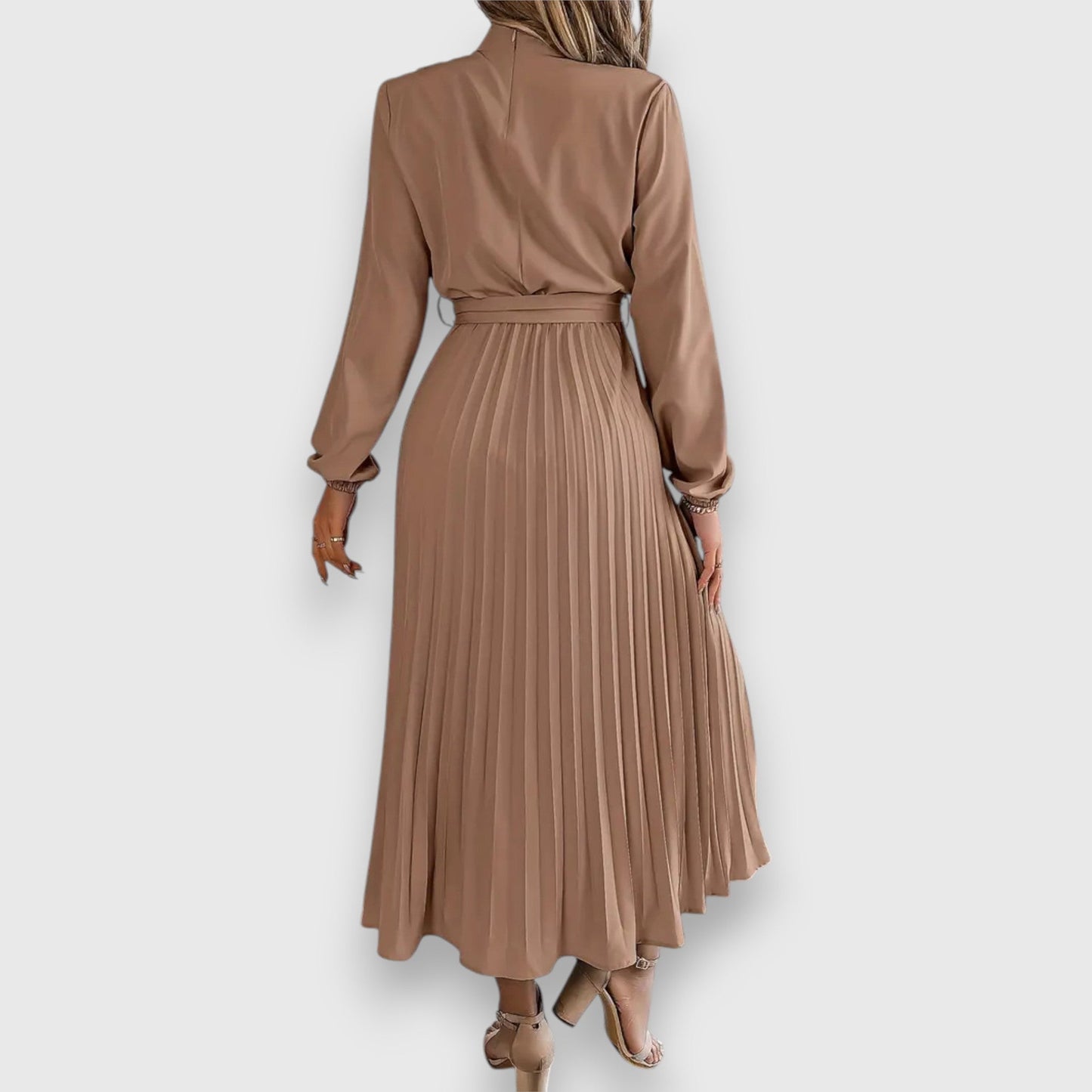 Women’s Elegant Pleated Midi Dress – Timeless Design for Occasion and Daily Wear