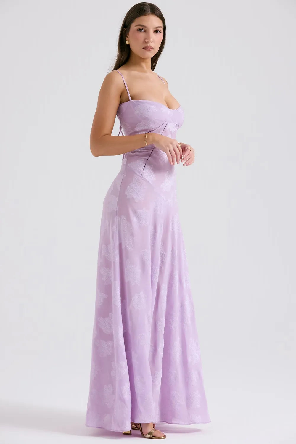 Women's Long Summer Dress with Open Back and Adjustable Straps