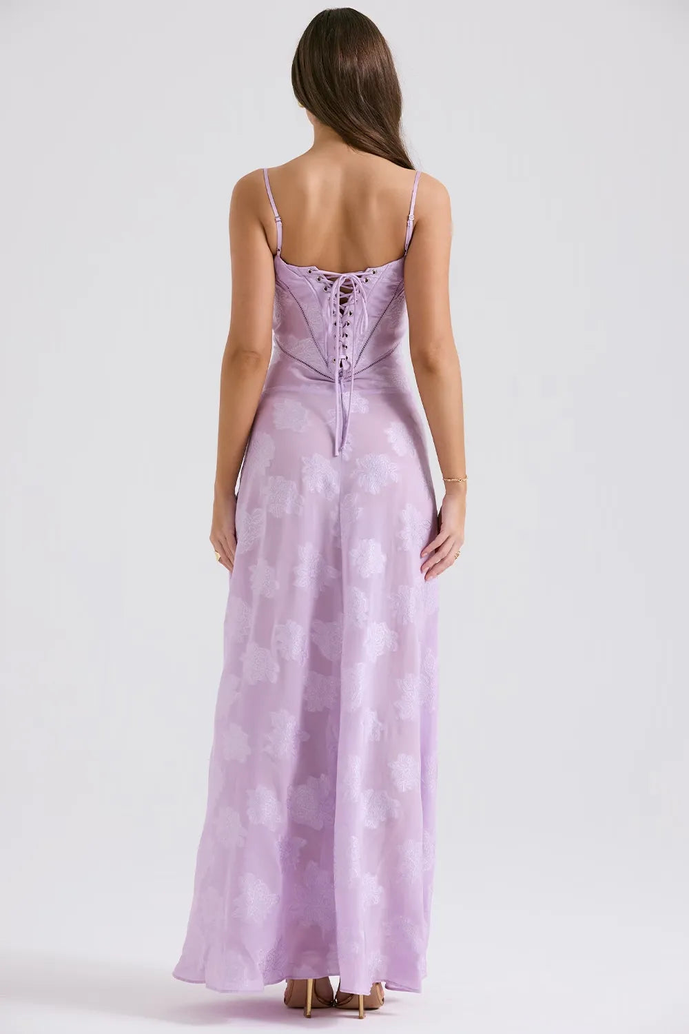 Women's Long Summer Dress with Open Back and Adjustable Straps