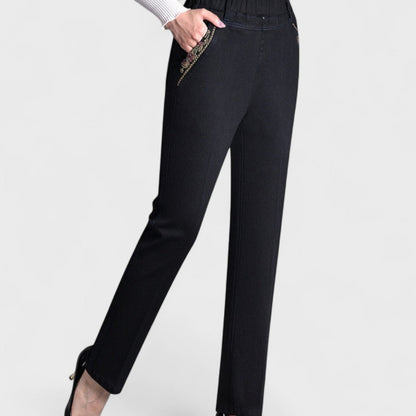 Juniper | Stretch Jeans with Side Pockets and Elastic Waistband