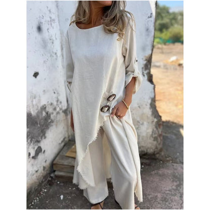 Women's Everyday Outfit Set with Versatile Top and Matching Bottoms