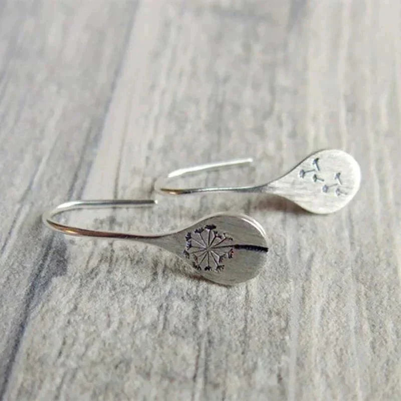 Women's Dandelion Earrings with Sterling Silver and Unique Design
