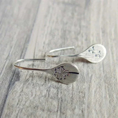Women's Dandelion Earrings with Sterling Silver and Unique Design